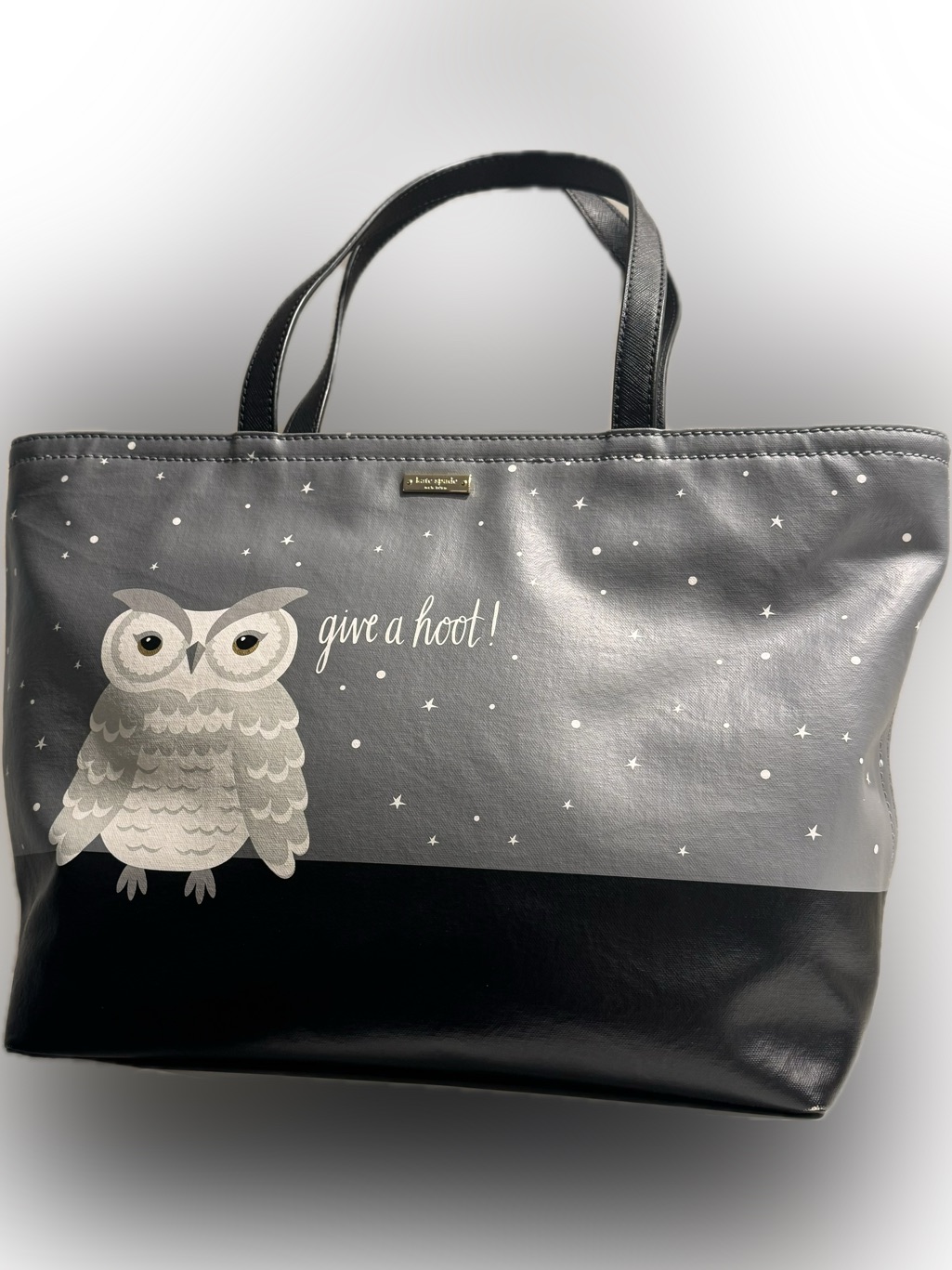 Kate Spade Give A Hoot Collectible Owl Leather Tote Bag 2018 Collection